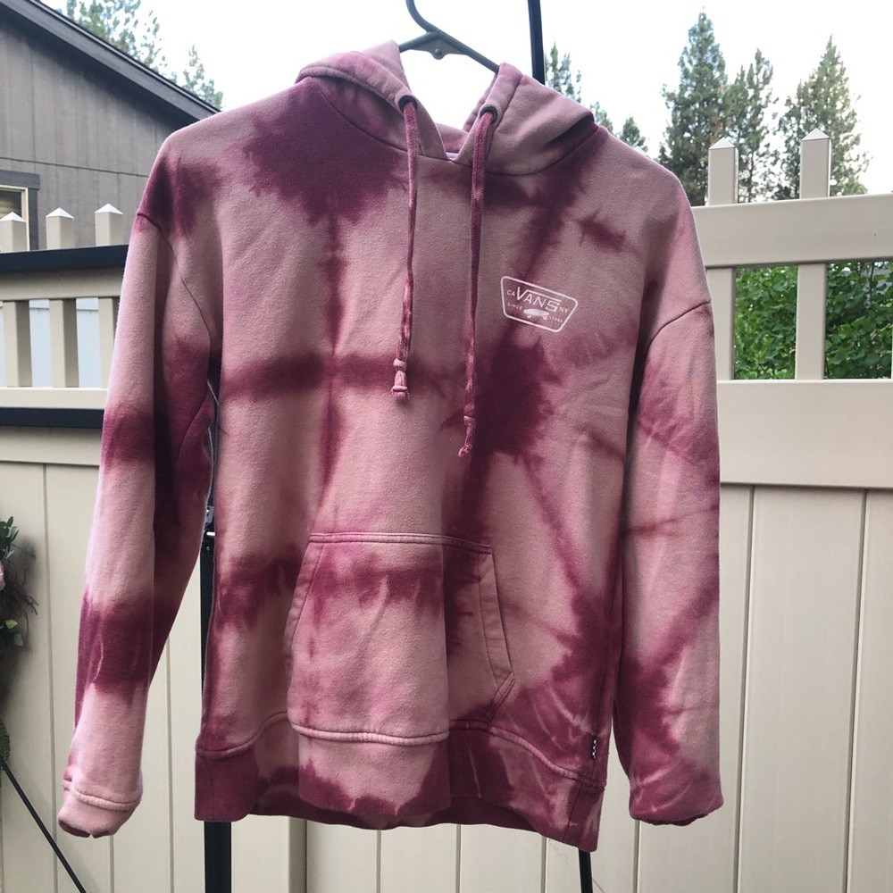 pink tie dye Vans sweatshirt/hoodie XS :)